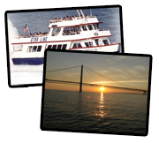 Sunset and ferry image